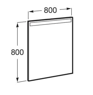 Прямоугольное зеркало со встроенным настенным освещением Roca EIDOS 8123 ARCH-00032296 - Вид №21