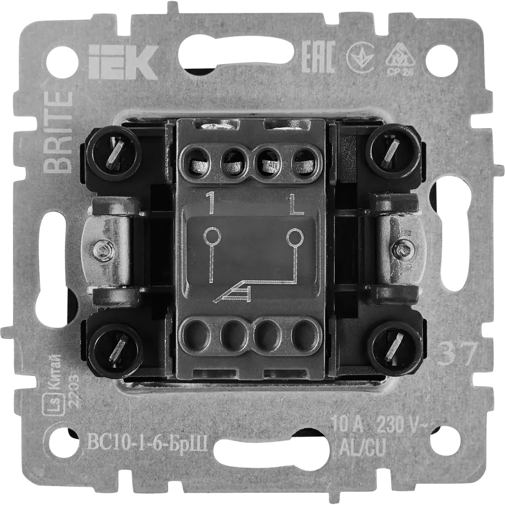 Выключатель IEK Brite матовый черный для современного интерьера 87761716 STLM-1116574 - Вид №2