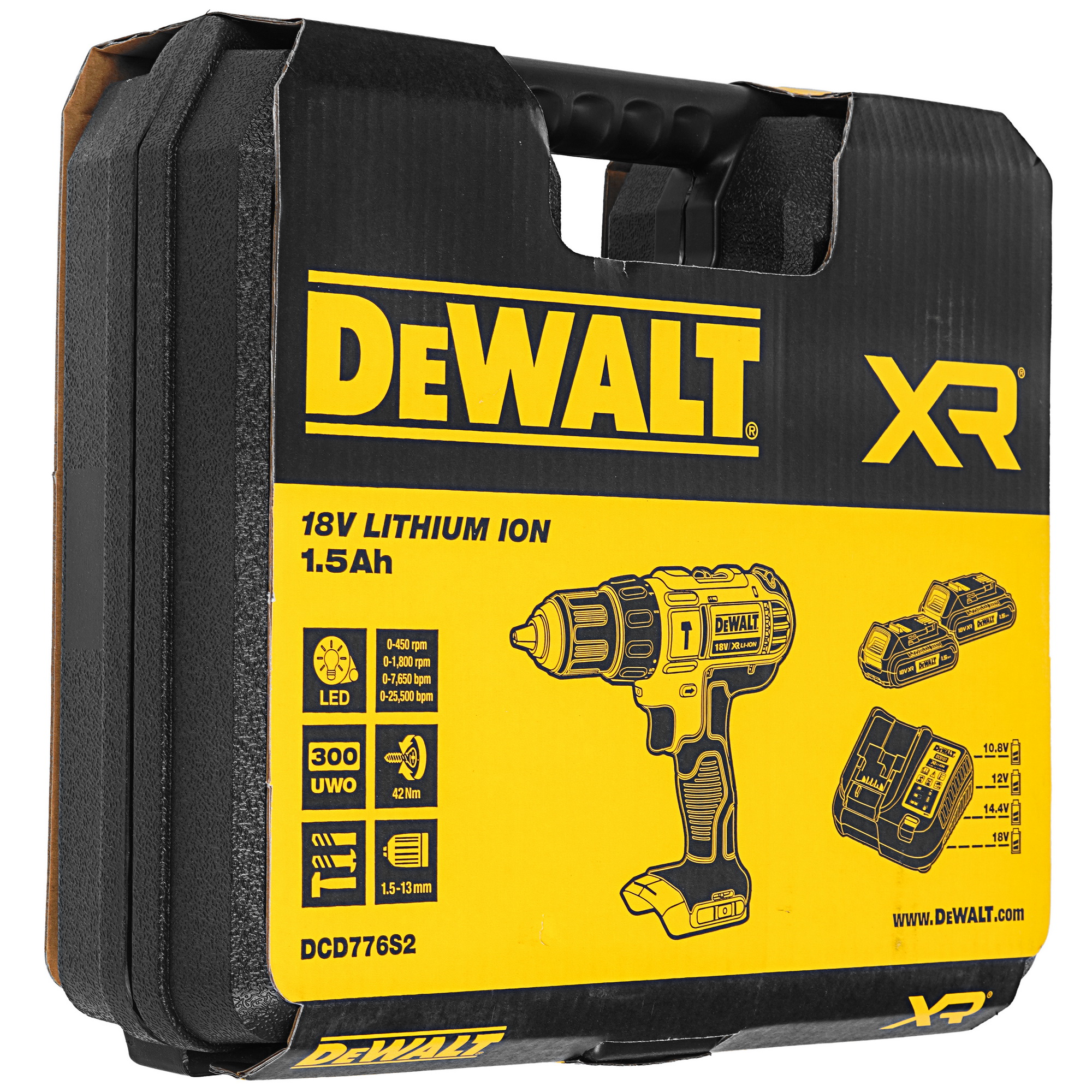 Дрель-шуруповерт DeWalt DCD776S2 XR FLEXVOLТ 18/54V 5496828 STDN-0073929 - Вид №8