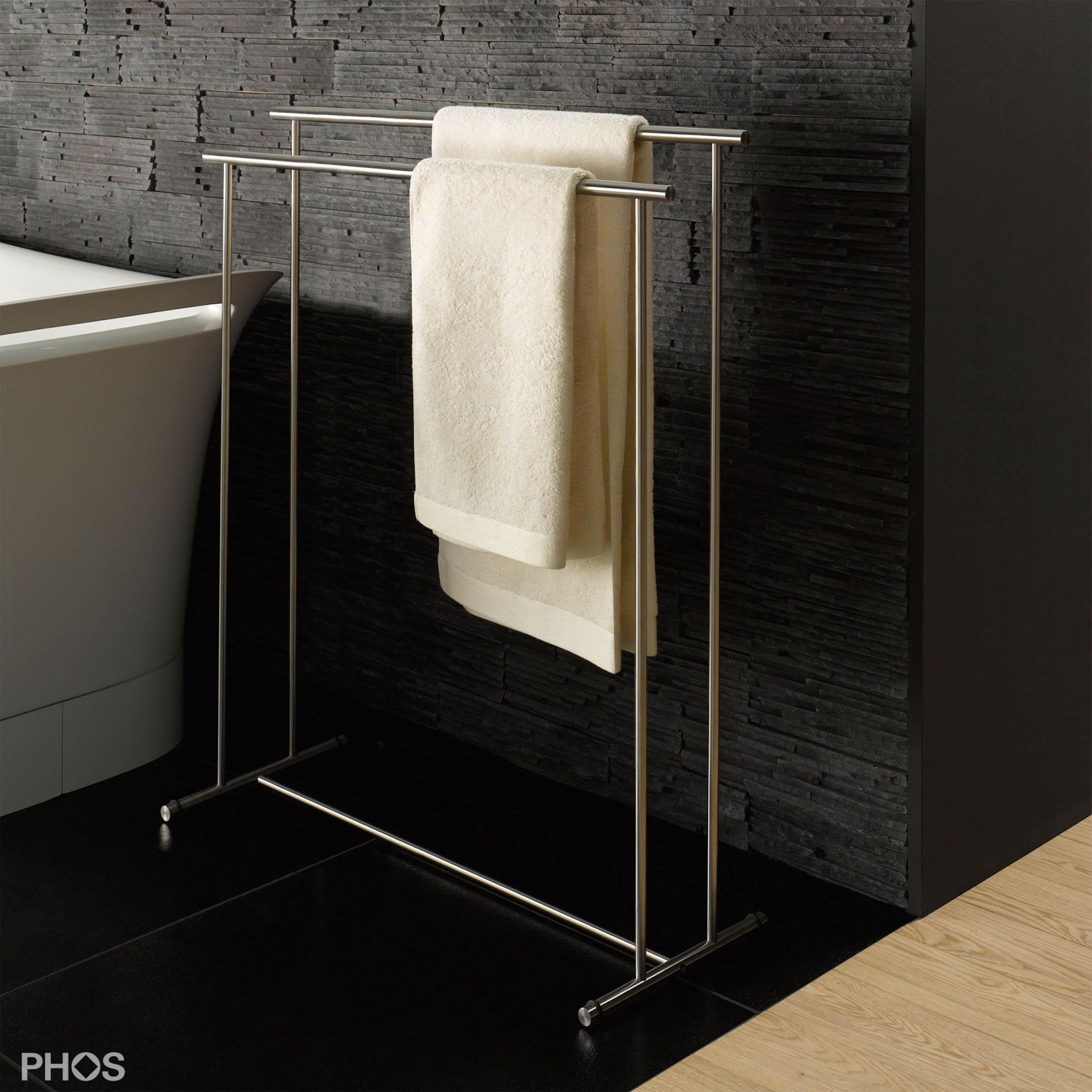 HTB2-800 Полотенцесушитель с 2 вешалками для полотенец - ширина 80 см PHOS 