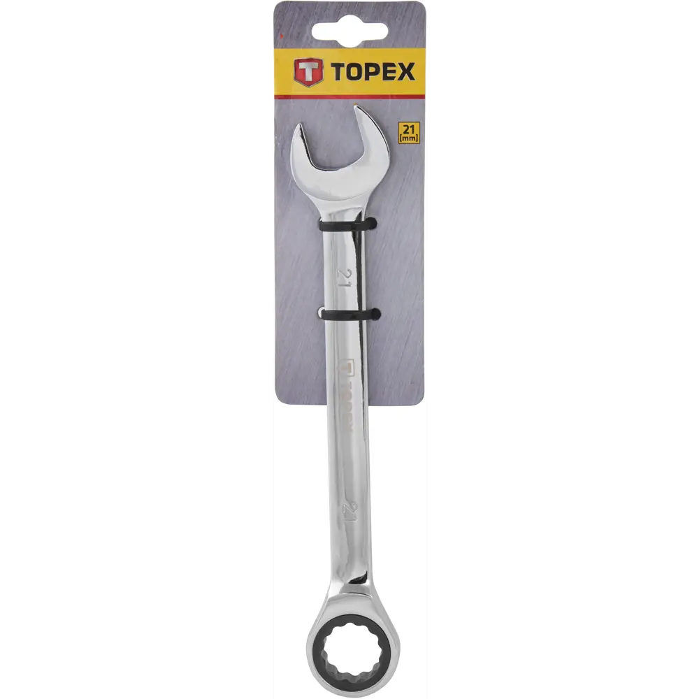 Ключ комбинированный с трещоткой Topex 35D748 21 мм STLM-2082146 - Вид №3