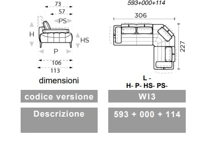Модульный тканевый угловой диван с подголовником Calia Italia премиум ARCH-00114556 - Вид №7