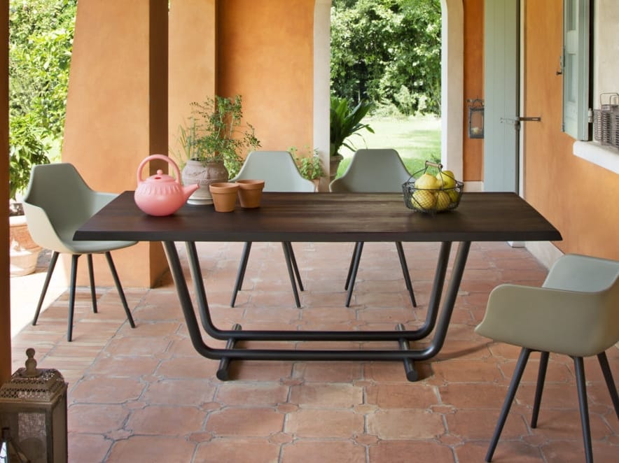 Стальной и деревянный стол ALMA DESIGN Paloalto ARCH-00053702 - Вид №3