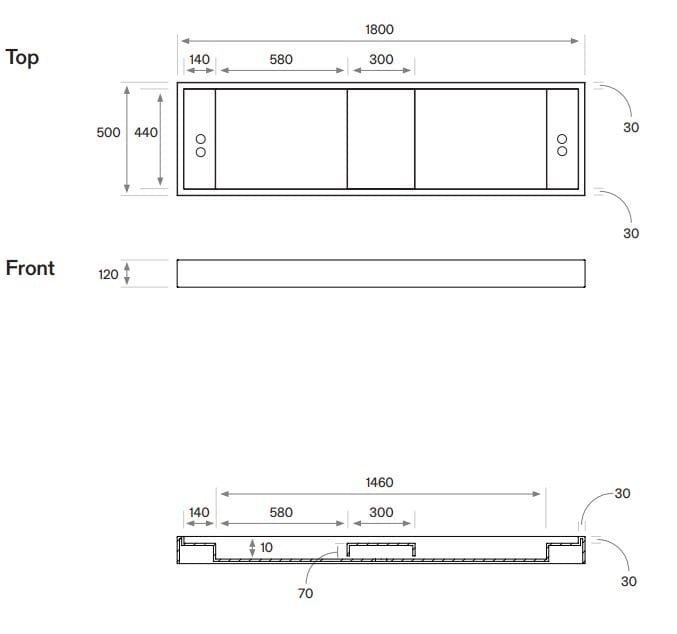 Прямоугольная двойная подвесная раковина COCOON Piet Boon ARCH-00022194 - Вид №11