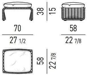 Minotti Пуф да открытый Halley outdoor sun-id-1383796 - Вид №2