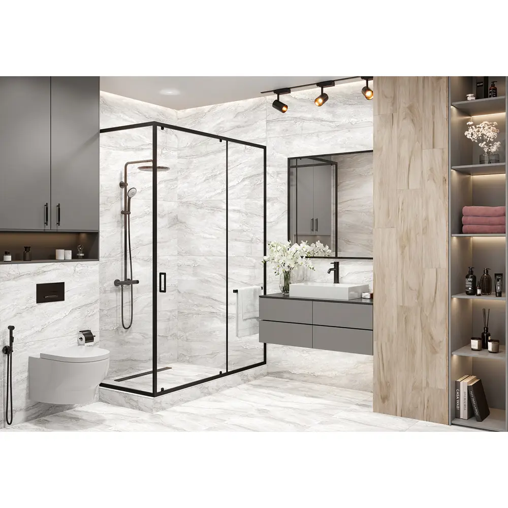 Глазурованный керамогранит Alma Ceramica Marfil 60x120 см 1.44 м² лаппатированный цвет светло-серый STLM-2099737