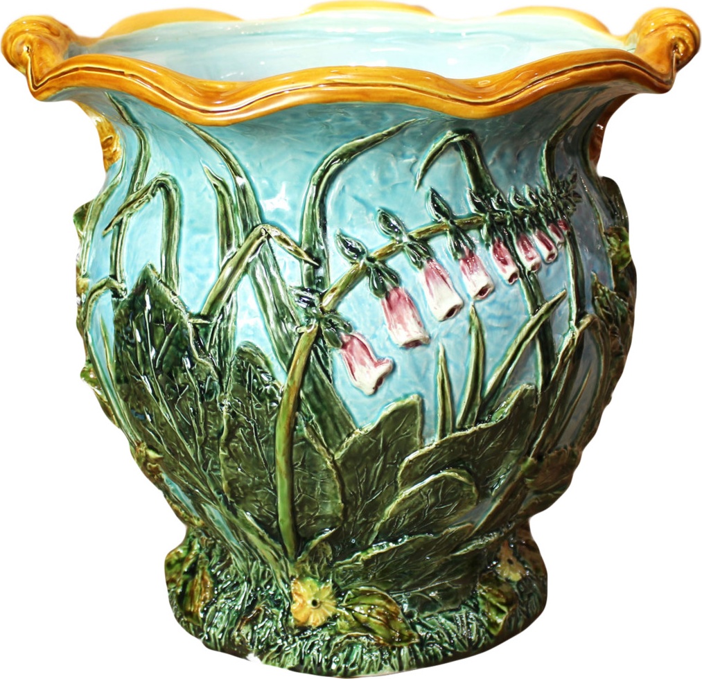 10646079 Романов Фаянс Кашпо "Полевые цветы" Керамика 