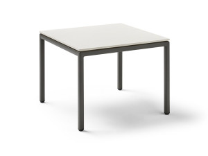 Алюминиевый квадратный садовый журнальный столик с керамической столешницей