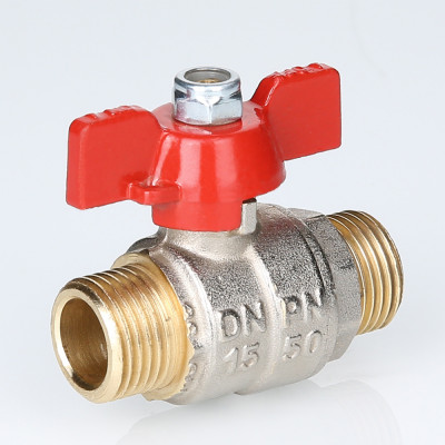 S.219.04 Кран шаровой ENOLGAS BASIC с ручкой «бабочкой» и наружной резьбой Valtec 1/2"  - Вид №3