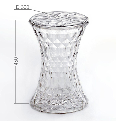 Приставной столик круглый прозрачный 30 см K-LT-1 GRAUM  304091 Прозрачный  - Вид №1