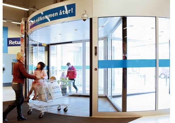 ASSA ABLOY Вращающаяся дверь большой вместимости с тремя секторами Porte automatiche girevoli sun-id-1491804 - Вид №10