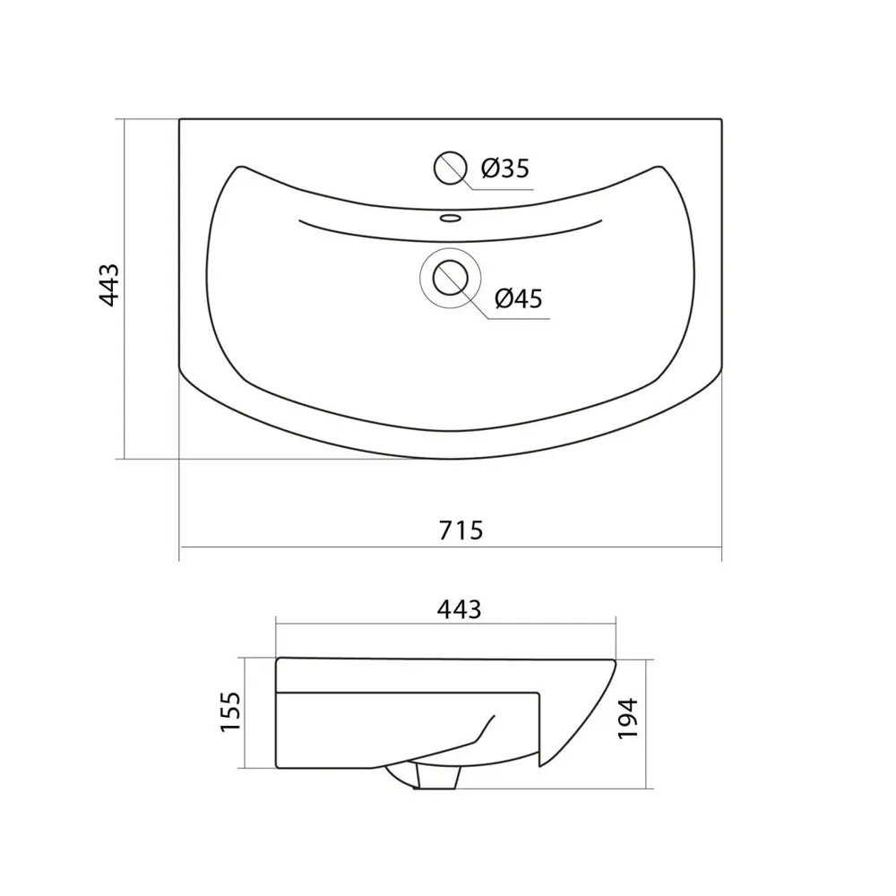 Раковина Santek Балтика 70 STLM-2152095 - Вид №3