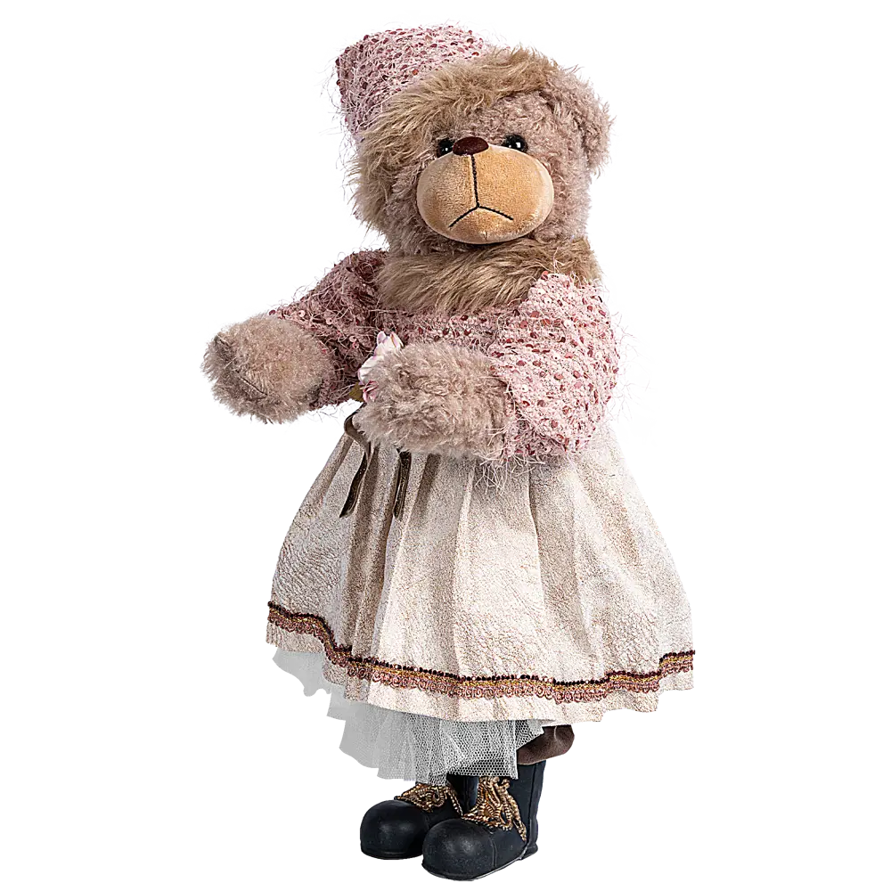 89368044 Декоративная фигура Медведица розовая 20x25 см STLM-1445843 Santreyd Christmas - Вид №1