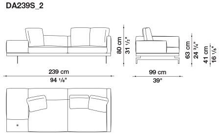 B&B Italia 3-х местный тканевый диван с шезлонгом Dock sun-id-1355318 - Вид №88