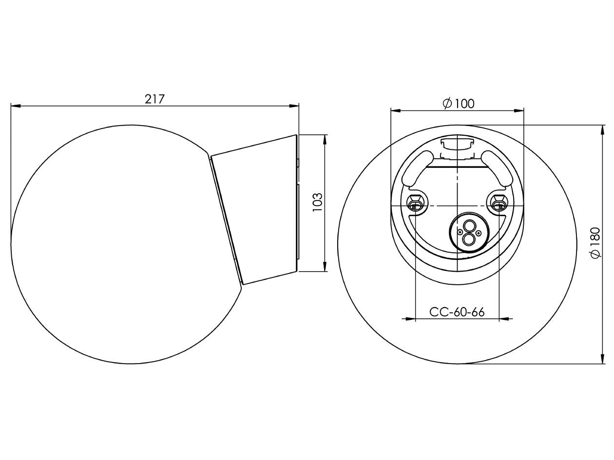Матовый и фарфоровый стеклянный настенный светильник Ifö Electric Classic Globe ARCH-00142644 - Вид №5
