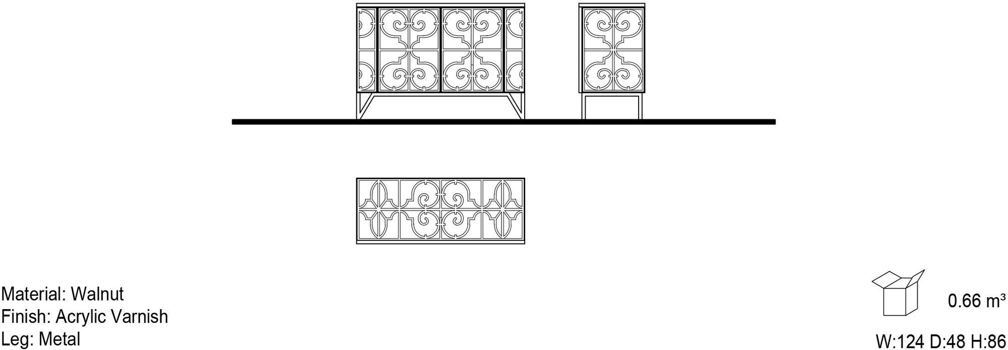 Mobi Комод деревянный с распашными дверцами Granada sun-id-1428837 - Вид №4