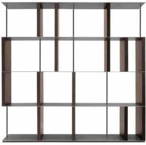 JESSE Отдельно стоящий открытый книжный шкаф из железа и дерева