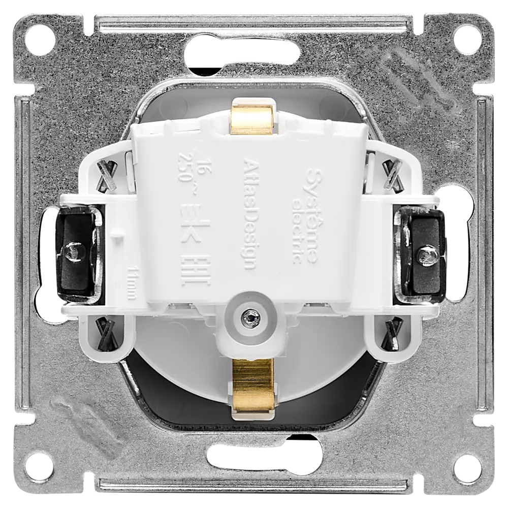Розетка встраиваемая Systeme Electric AtlasDesign с заземлением цвет жемчужный STLM-2017069 - Вид №2