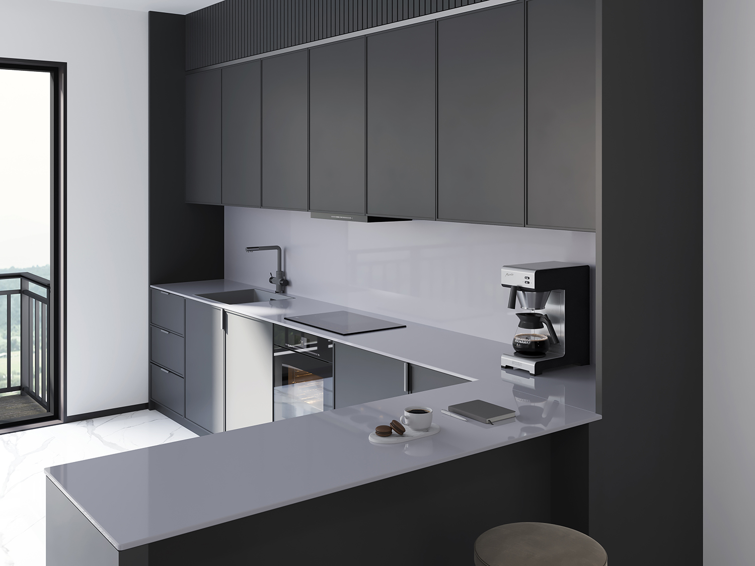 Бесконечная элегантность: керамический слэб STAROTECH MATT GREY STP-ST322 INCOLOR - Вид №4