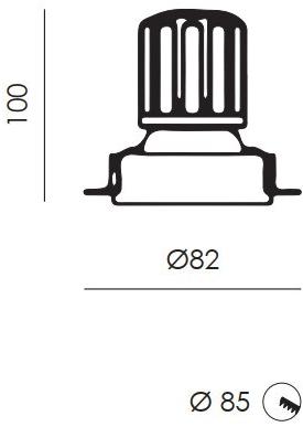 NEXO LUCE Круглый встраиваемый металлический светодиодный прожектор Inlux recessed 5308 - Вид №1