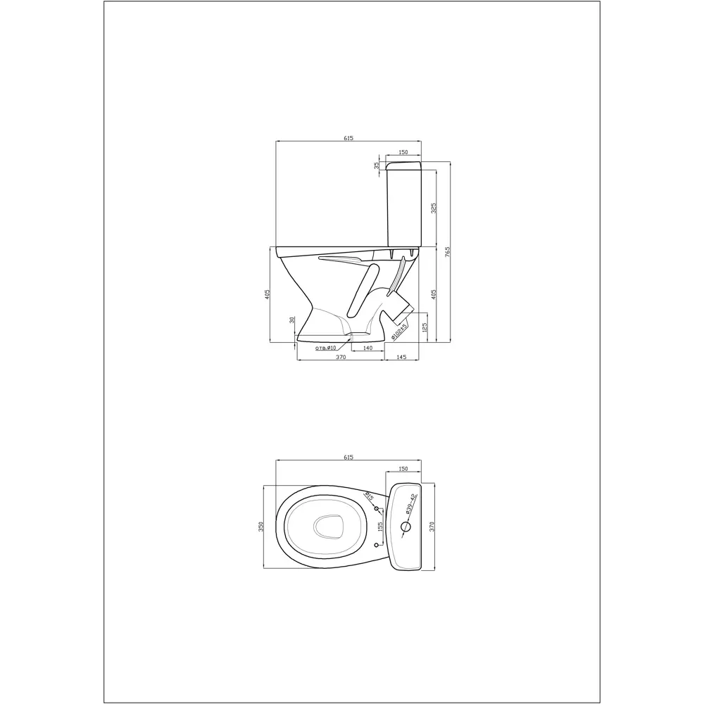 Унитаз напольный Lucky косой выпуск двойной слив Santreyd STLM-2007925 - Вид №6