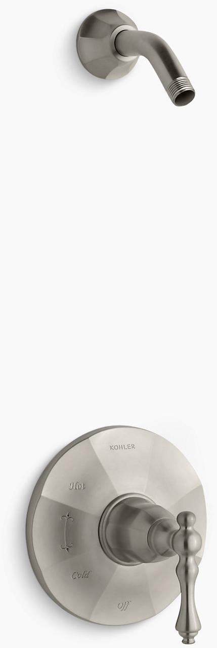 KOHLER Клапан для душа Kelston Rite-Temp с рычажной ручкой, без насадки для душа K-TLS13493-4-BN 