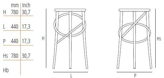 Wiener GTV Design Барный стул высокий деревянный sun-id-1390040 - Вид №9