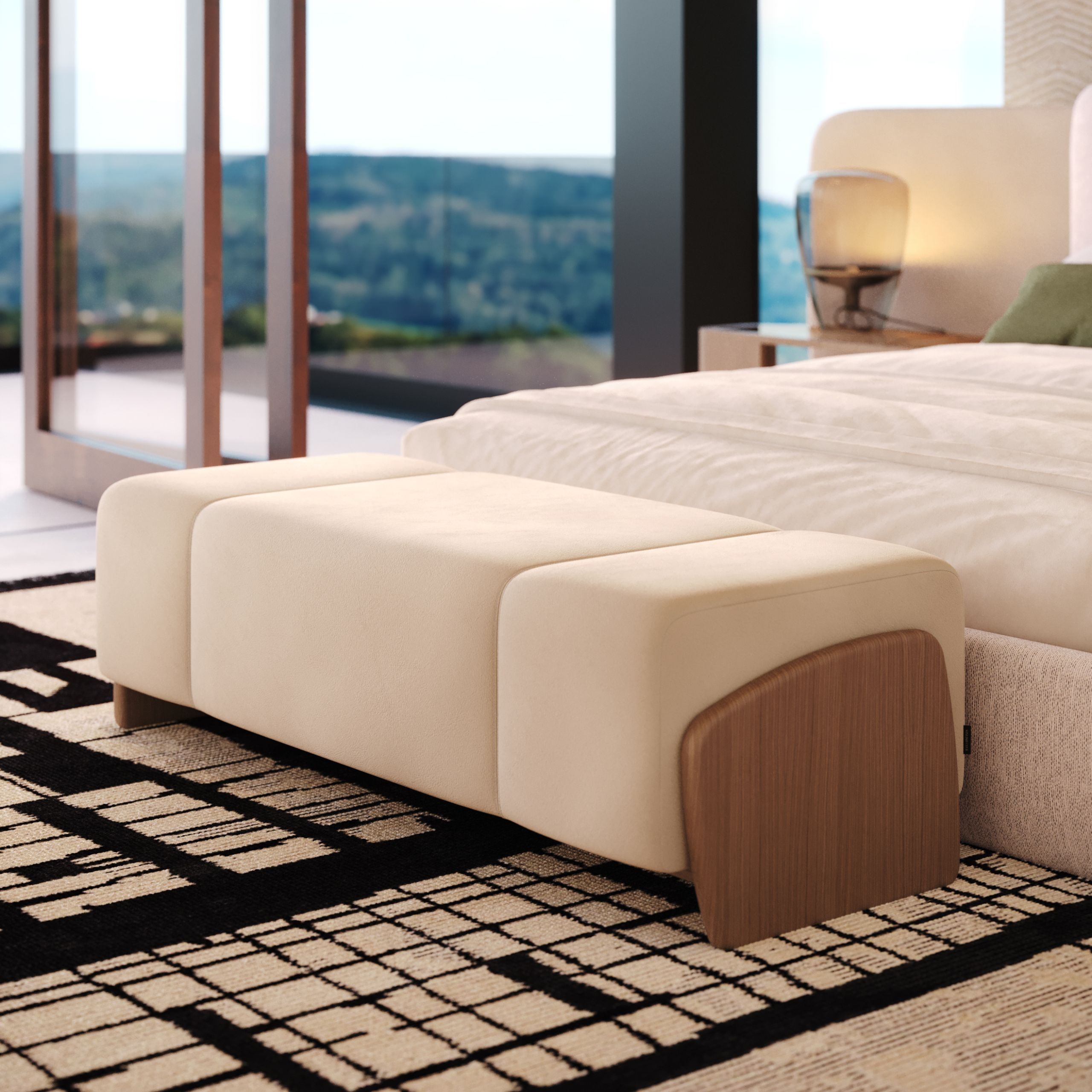 Скамейка из ткани Stylish Club Margem ARCH-00056703 - Вид №1