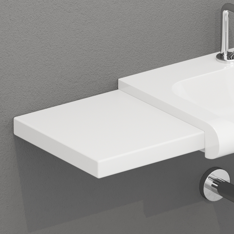 341730 Столешница из керамики 32x35,5 цвет Белый бархат Kerasan Inka project Италия