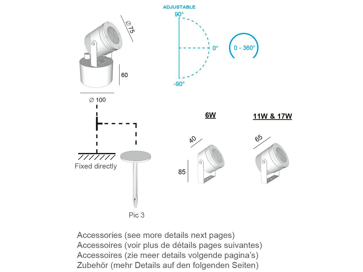 Наружный прожектор / алюминиевая погружная лампа BEL-LIGHTING Saturn ARCH-00041813 - Вид №3