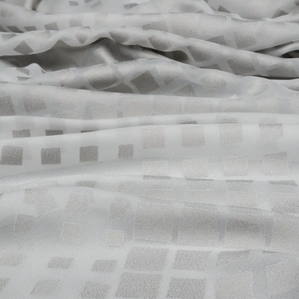 Тюль на ленте «Ромбы», 250x280 см, геометрия, цвет серый GARDEN STLM-2181084 - Вид №2