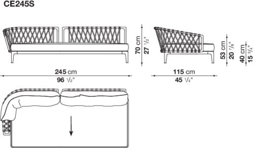Ткань сад диван B&B Italia Outdoor ARCH-00084560 - Вид №20
