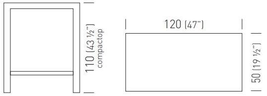 Прямоугольный высокий стол из ламината Santreyd sun-id-1432457 - Вид №11