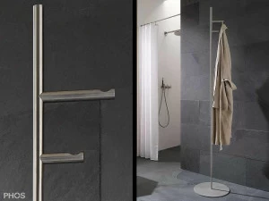 GSTS2V-B Вешалка для полотенец и вешалка для одежды с 2 вогнутыми крючками, основание: серое. PHOS