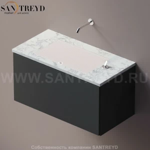 AELLM0CC10810YP Подвесная раковина настенная прямоугольная Agape Ell белая