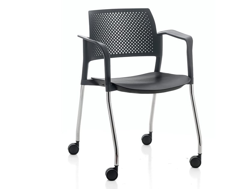Защелкивающийся стул с колесами для залов ожидания Kastel Kyos ARCH-00153239