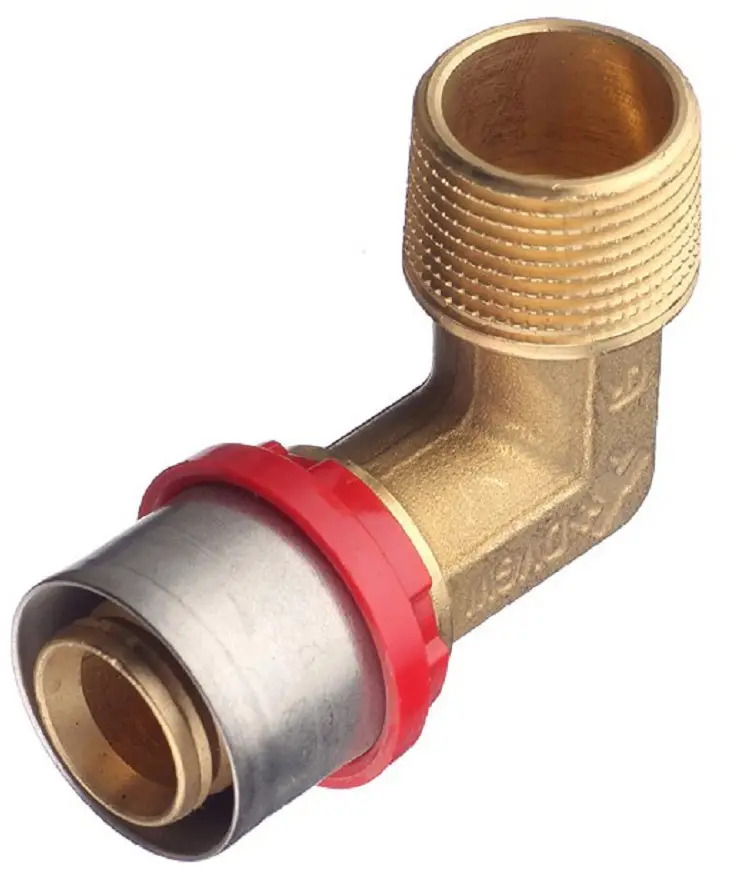 91683415 Угол комбинированный 90° Tiemme 3/4"x26 мм НР-ВПр латунь STLM-0803691
