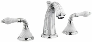 Bronces Mestre Смеситель для мойки с 3 отверстиями с глянцевой отделкой Artica with porcelain 233501.sl00.50