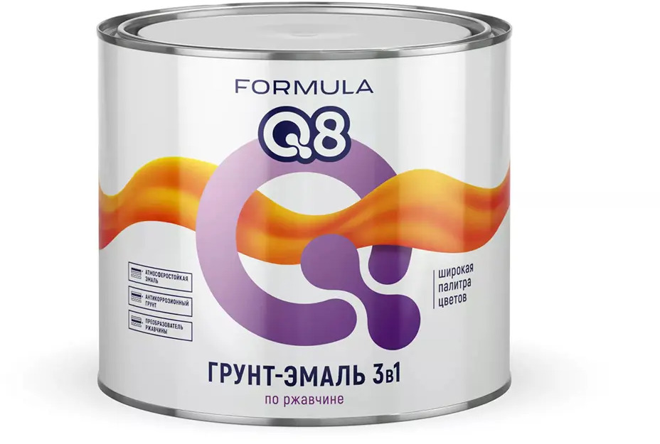 91217023 Грунт-эмаль по ржавчине Formula Q8 цвет шоколад 1.9 кг STLM-0854041