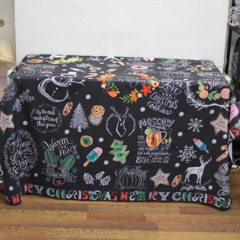 90158616 Дизайнерская новогодняя скатерть 155х240 см STLM-0119885 MYATASHOP
