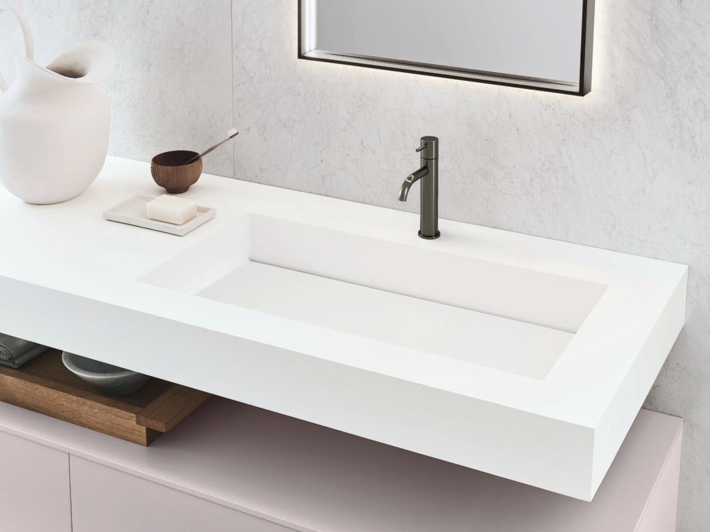 Полностью деревянная мебель для ванной комнаты Noorth синтез ARCH-00103321 - Вид №3