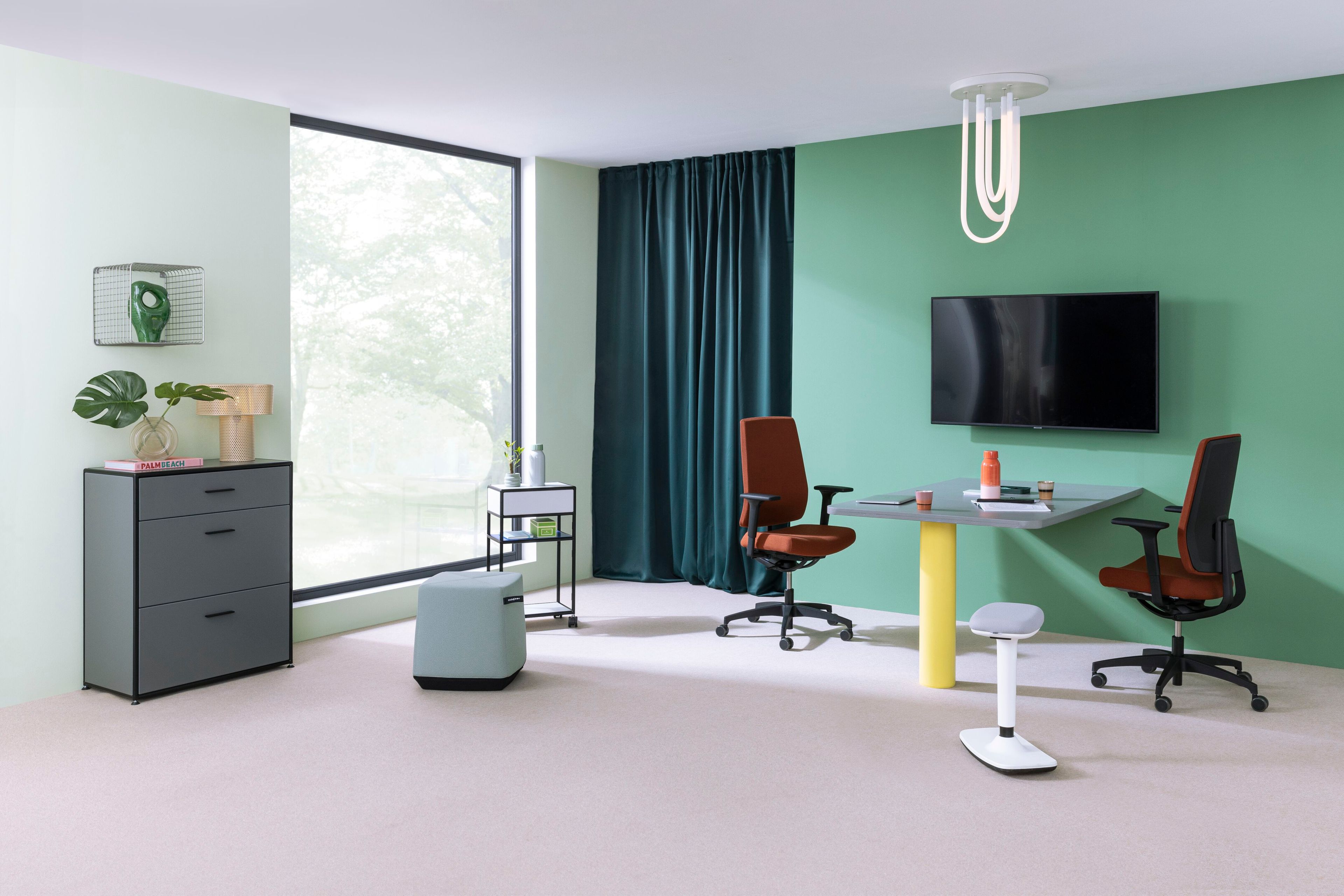 Регулируемое по высоте вращающееся офисное кресло с сетчатой спинкой Dauphin Indeed Automatic ARCH-00110664 - Вид №3