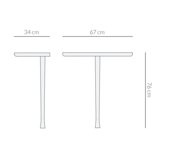 Прямоугольный мраморный консольный стол Dark Emperador NOMON моменты ARCH-00054238 - Вид №3