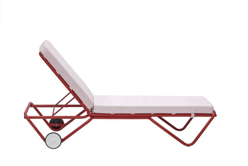 iSimar Откидной алюминиевый садовый шезлонг на колесиках Barceloneta 8109 - Вид №1