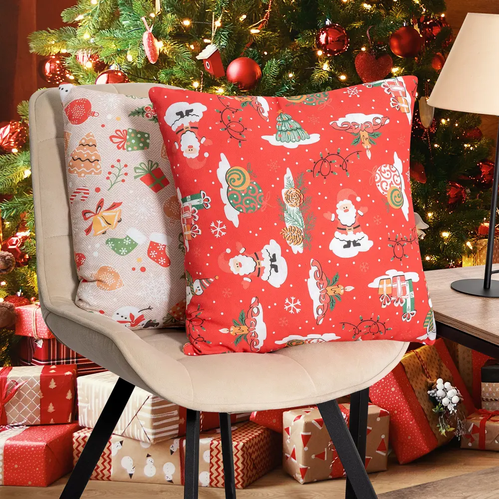 Подушка Altali Санта 40x40 см цвет красный STLM-2189547 - Вид №4