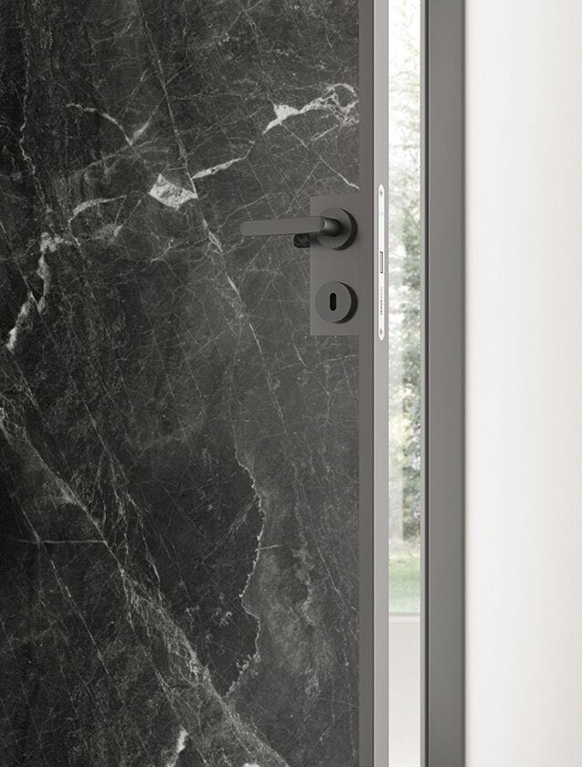 Распашная дверь из алюминия и Laminam® со скрытыми петлями Venus Design Вера ARCH-00005749 - Вид №1