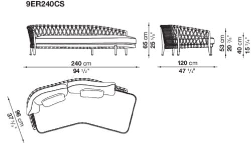 Изогнутый садовый диван B&B Italia Outdoor ARCH-00048908 - Вид №8