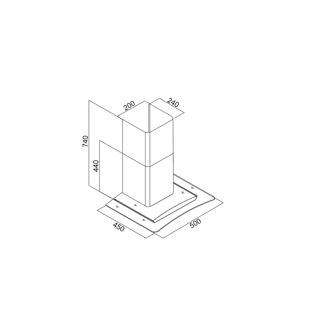 Вытяжка ORE «Glasset» 50L, 50 см, нержавеющая сталь STLM-2195198 - Вид №9