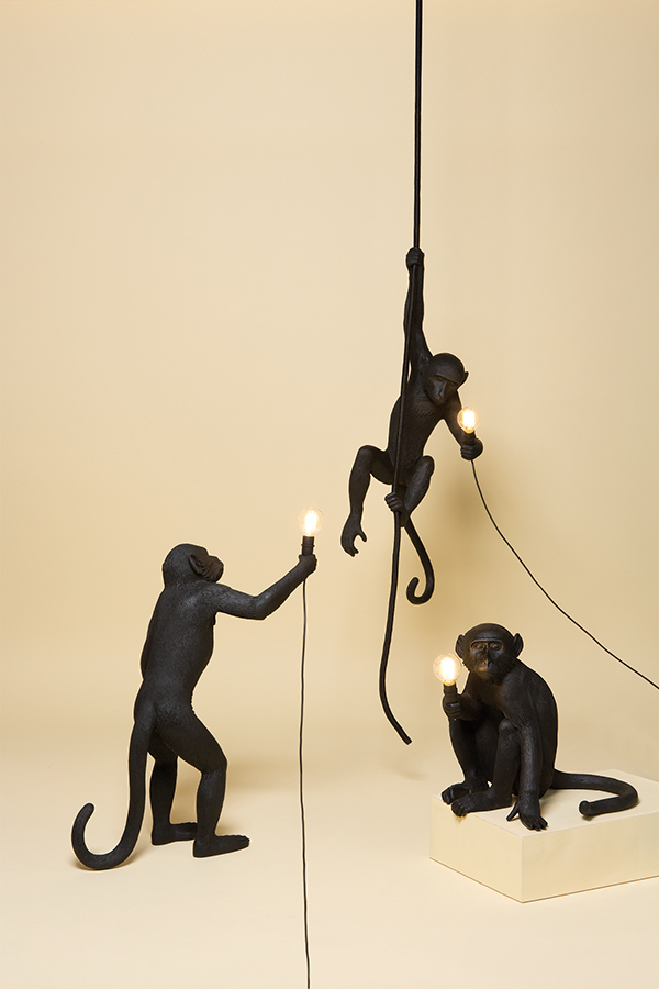 Светильник Monkey Lamp Standing, черный Seletti 14920 - Вид №8
