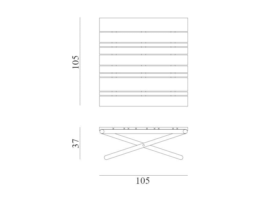 Квадратный садовый столик из красного дерева Exteta окрестности ARCH-00074502 - Вид №2